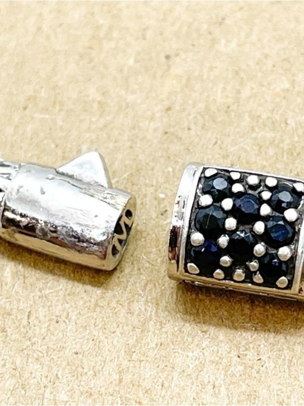 John Hardy Silver Icon Bracelet with Black Pavé Bead - Picture 2 of 5